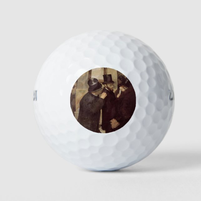 Wohlhabende Männer an der Börse (von Edgar Degas) Golfball (Vorderseite)