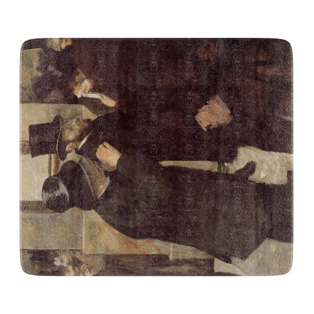 Wohlhabende Männer an der Börse (von Edgar Degas) Schneidebrett (Vorderseite)