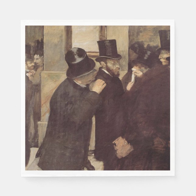 Wohlhabende Männer an der Börse (von Edgar Degas) Serviette (Vorderseite)