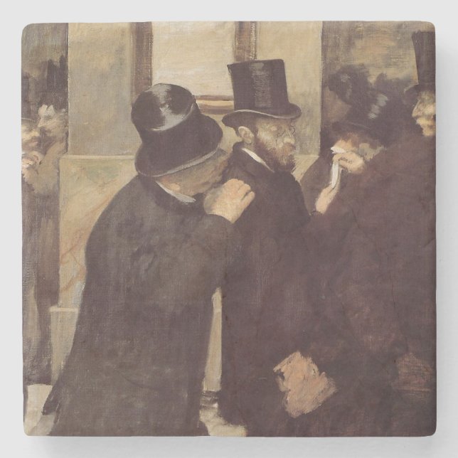 Wohlhabende Männer an der Börse (von Edgar Degas) Steinuntersetzer (Vorderseite)