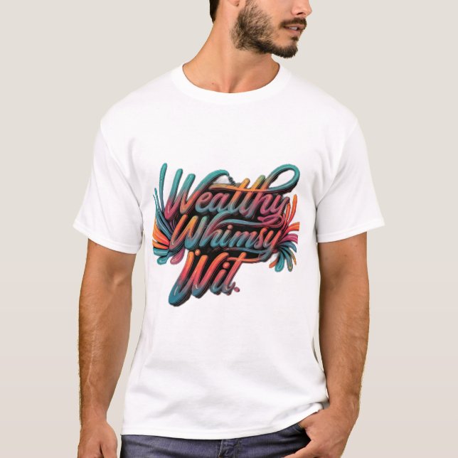 Wohlhabender Whimsy Wit Men's Basic T - Shirt (Vorderseite)