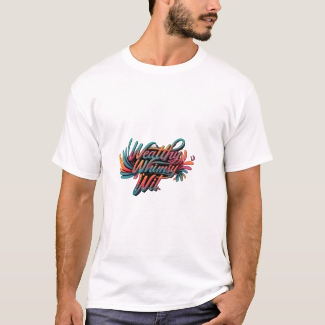 Wohlhabender Whimsy Wit Men's Basic T - Shirt (Vorderseite)