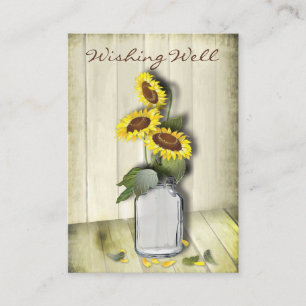 WOHLHABENKARTENJAR MIT SONNENBLUMEN BEGLEITKARTE