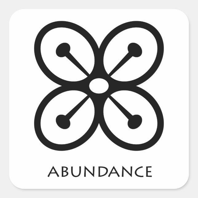Wohlstand ( Bese Saka ) Adinkra Symbol Sticker (Vorderseite)