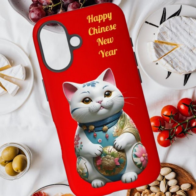 Wohlstand Glück Katze chinesisches Neujahr Case-Mate iPhone Hülle (Von Creator hochgeladen)