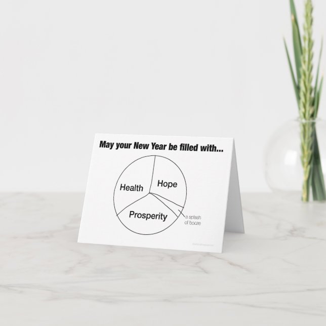 Wohlstands-Kreisdiagramm-Feiertags-Karte Feiertagskarte (Vorderseite)