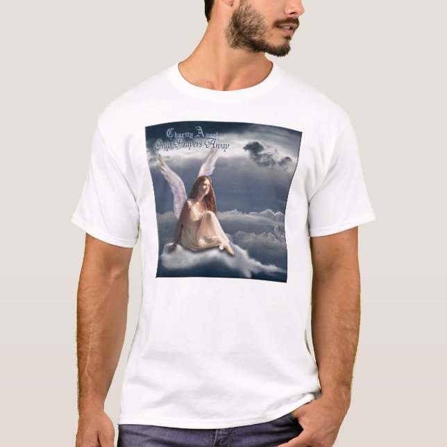 Wohltätigkeit-Engelsmusikengel im Wolken-T - Shirt (Vorderseite)