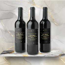 Wohltätigkeit Gala Fundraiser Weinetikett