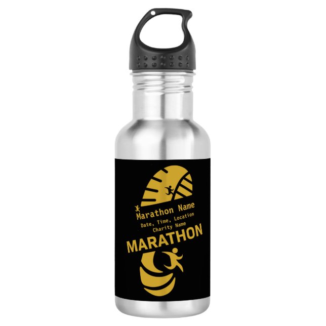 Wohltätigkeit Marathon Werbeartikel Edelstahlflasche (Vorderseite)