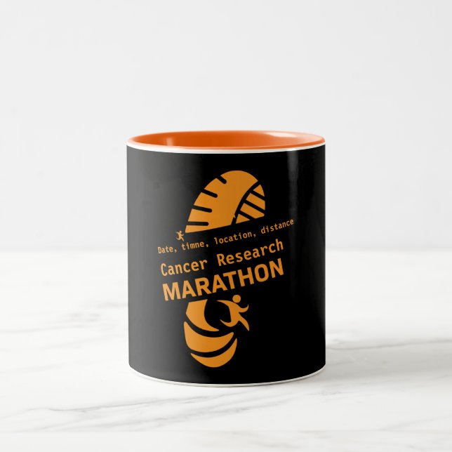Wohltätigkeit Marathon Werbeartikel Zweifarbige Tasse (Mittel)
