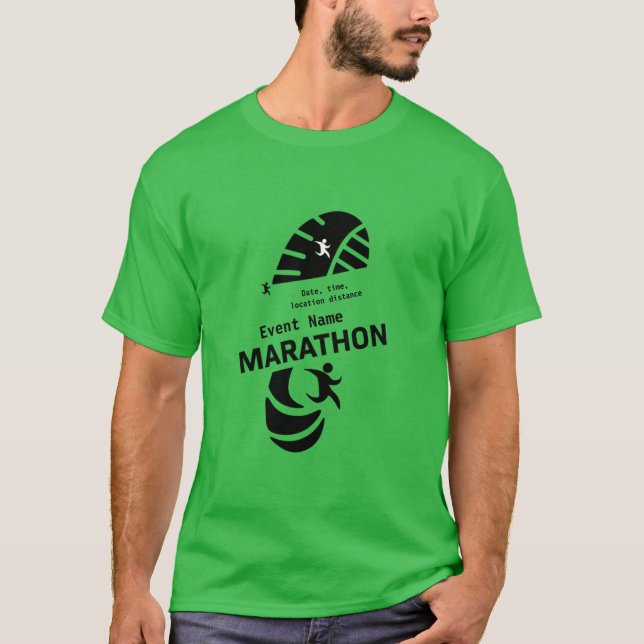 Wohltätigkeit-Marathon-Werbeveranstaltung Merch-Ba T-Shirt (Vorderseite)
