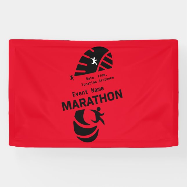 Wohltätigkeit Marathon Werbeveranstaltung Merch Banner (Horizontal)