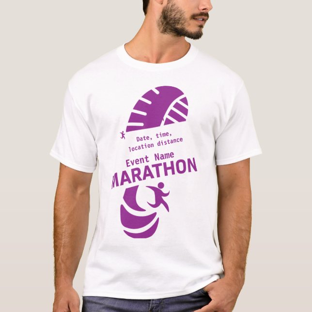Wohltätigkeit Marathon Werbeveranstaltung Merch T  T-Shirt (Vorderseite)