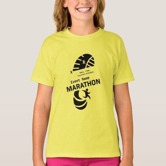 Wohltätigkeit Marathon Werbeveranstaltung Merch T  T-Shirt (Vorderseite)
