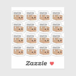 Wohltätigkeit Spende Niedlich Kawaii Pappkarton Sp Aufkleber