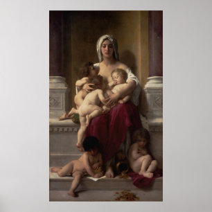 Wohltätigkeit von William Adolphe Bouguereau Poster