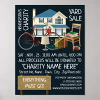 Wohltätigkeit Yard Sale Eventwerbung