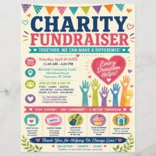 Wohltätigkeits-Fundraiser-Flugblatt Flyer