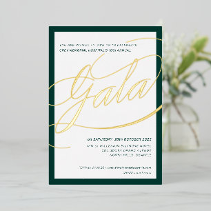 WOHLTÄTIGKEITS-GALA elegante formelle Kalligrafie Folieneinladung