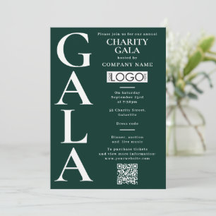 Wohltätigkeitsgala-Fundraising-Event QR-Code-Logo  Einladung