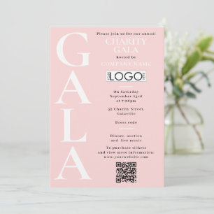 Wohltätigkeitsgala-Fundraising-Event QR-Code-Logo Einladung