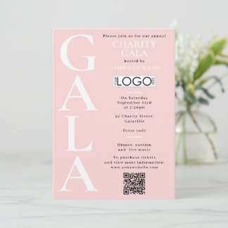 Wohltätigkeitsgala-Fundraising-Event QR-Code-Logo Einladung