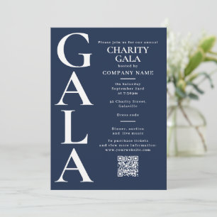 Wohltätigkeitsgala-Fundraising-Event QR-Code Marin Einladung