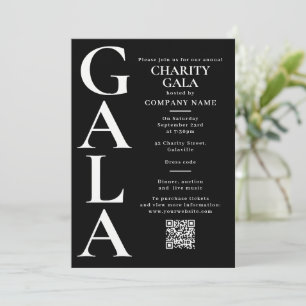 Wohltätigkeitsgala-Vorlage Fundraising-Event QR-Co Einladung