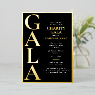 Wohltätigkeitsgala-Vorlage Fundraising-Event Schwa Folieneinladung