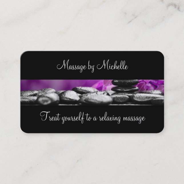 Wohltuende Massage Business Cards Visitenkarte (Vorderseite)