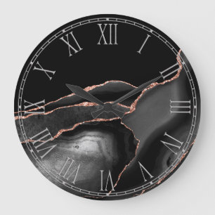 Wohngestaltung "Black Agate" Großuhr Große Wanduhr