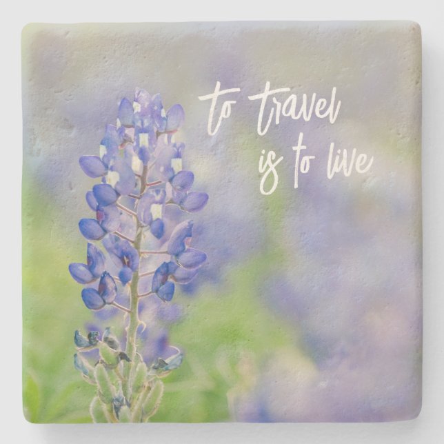 Wohngestaltung der Blume mit Reiseangebot Steinuntersetzer (Vorderseite)