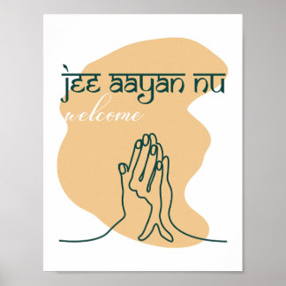 Wohngestaltung - 'Jee Aayan Nu' (Begrüßungspapier) Poster