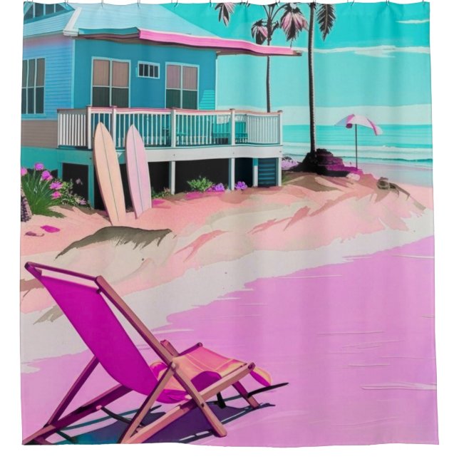 Wohngestaltung Los Angeles California Duschvorhang (Vorderseite)