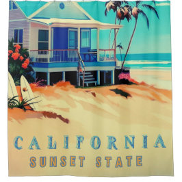 Wohngestaltung Los Angeles California Duschvorhang