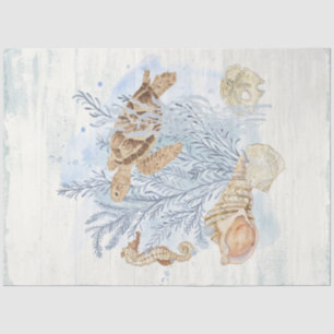 Wohngestaltung Meeresschildkröten Seepferd Koralle Seidenpapier