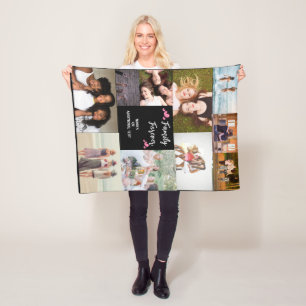 Wohngestaltung Personalisiert Foto Blanket Collage Fleecedecke