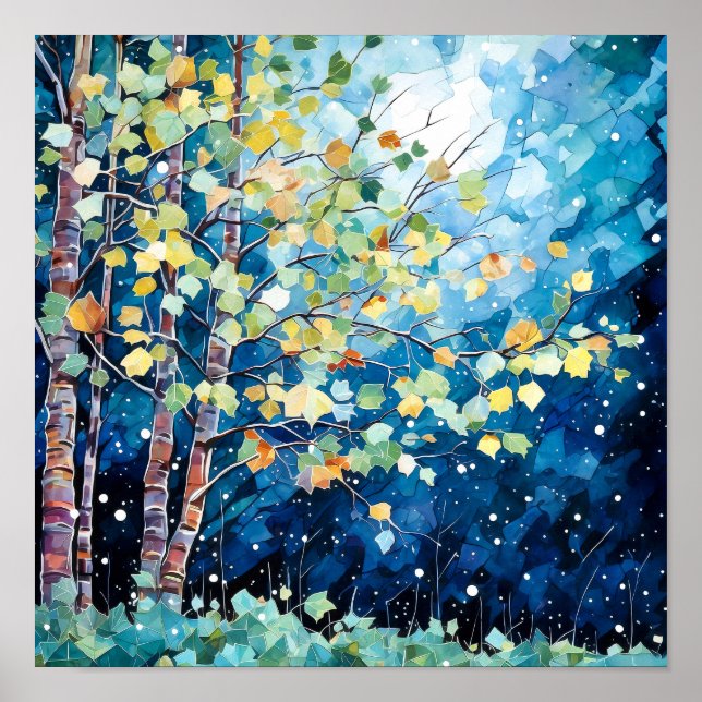 Wohngestaltung-Poster für Nachtwälder Poster (Vorne)