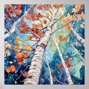 Wohngestaltung-Poster für Nachtwälder Poster