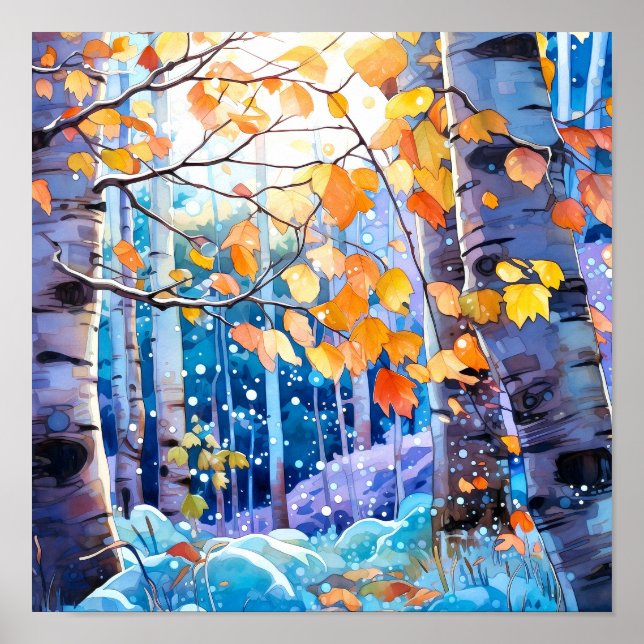 Wohngestaltung-Poster für Nachtwälder Poster (Vorne)