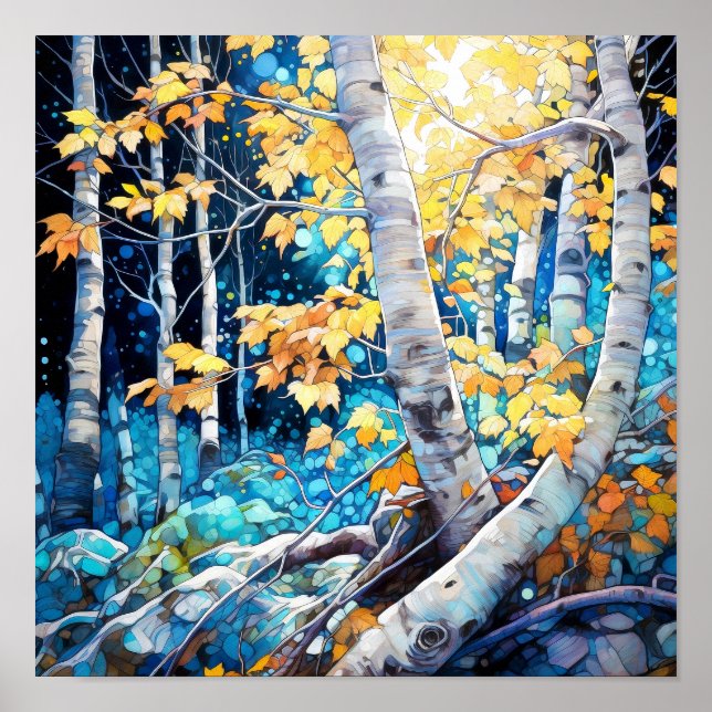 Wohngestaltung-Poster für Nachtwälder Poster (Vorne)