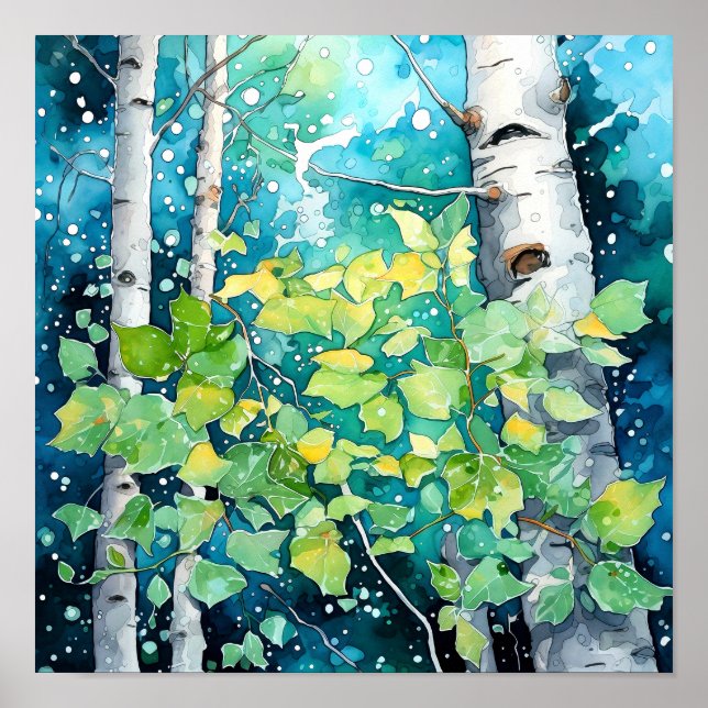 Wohngestaltung-Poster für Nachtwälder Poster (Vorne)