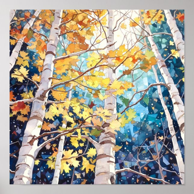 Wohngestaltung-Poster für Nachtwälder Poster (Vorne)