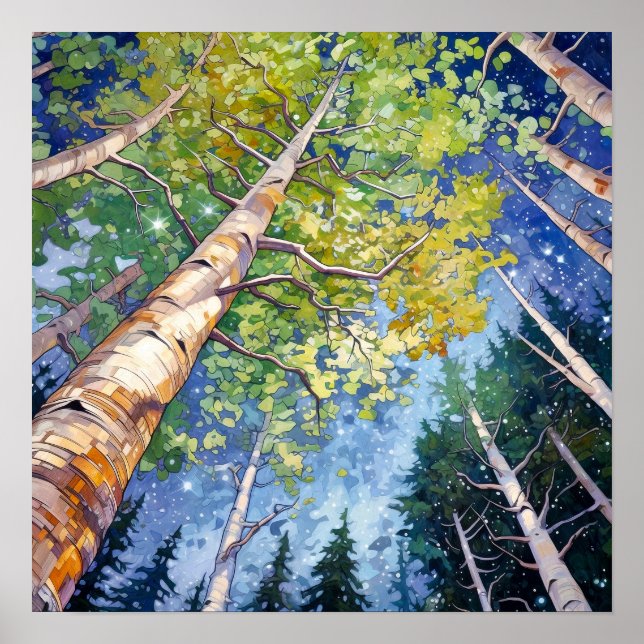 Wohngestaltung-Poster für Nachtwälder Poster (Vorne)