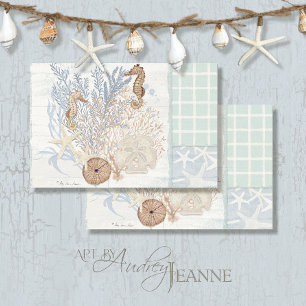 Wohngestaltung Starfish Seepferd Korallenwald Seidenpapier