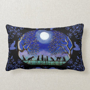 Wohngestaltungkissen der schwarzen Katzen Lendenkissen