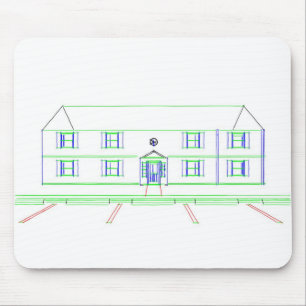 Wohnhaus / Haus: Markierung Zeichnung Mousepad