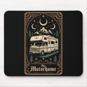 Wohnmobil Camping Camper der Wohnwagen Mond Berg  Mousepad