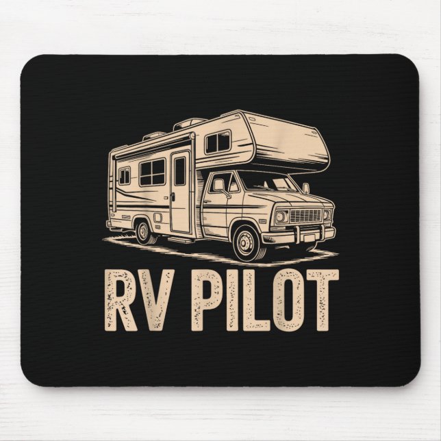 Wohnmobil-Camping Camper Wohnmobil-Pilot Roadtrip- Mousepad (Vorne)