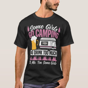 Wohnmobil Camping Retro Bier Einige Mädchen gehen  T-Shirt